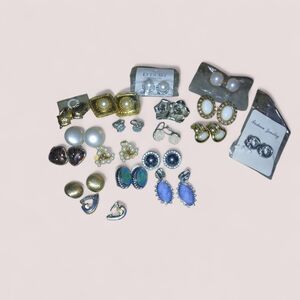 18 Pairs Of Elegant Women's Clip On Earring Set